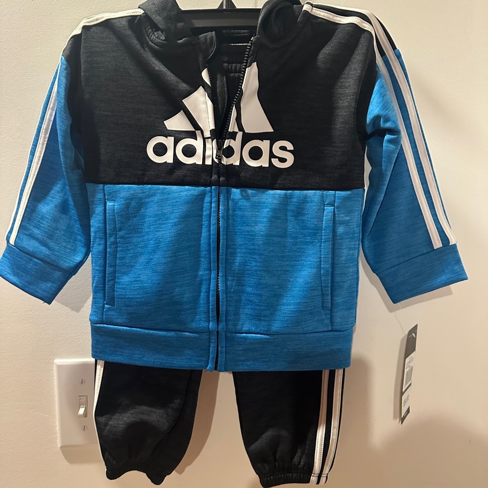 adidas NEW Kids Blue and Black Matching Set